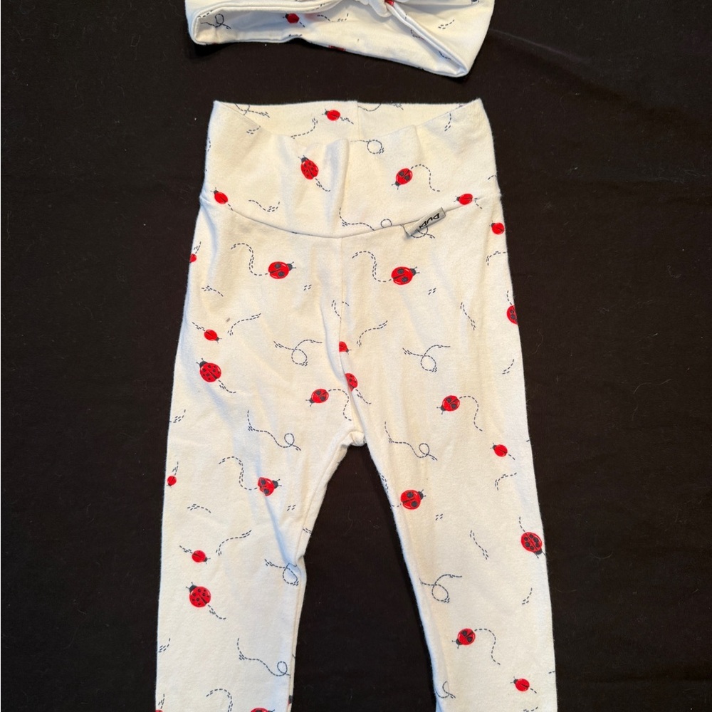 Dudis Designs lady bug leggings and headband
